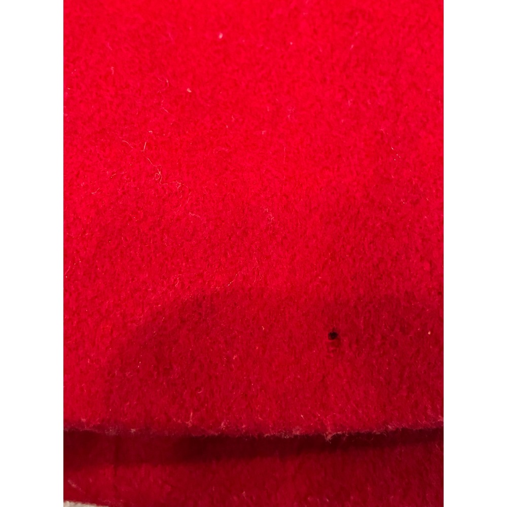 Vintage Rothschild Girls Size 4 Red 100% Wool Coat Black Velvet Bow Holiday - Picture 3 of 13